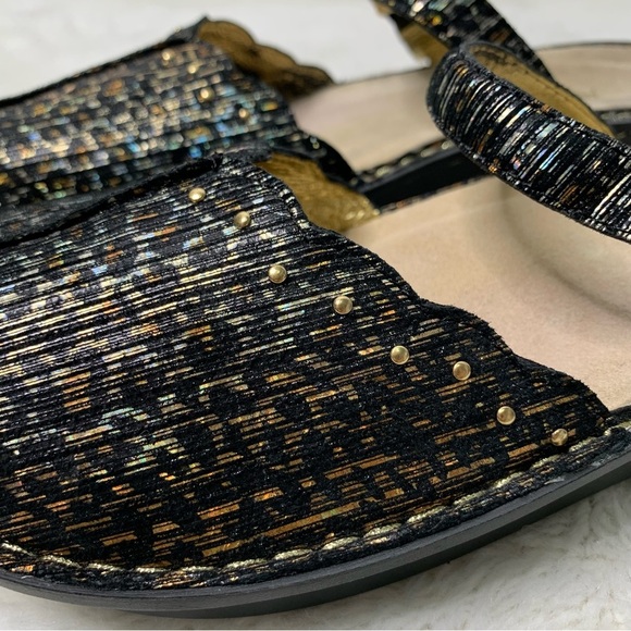 Alegria TUS-403 Women's Tuscany Leopard Print Mules Black Gold Size 8 - Picture 11 of 11